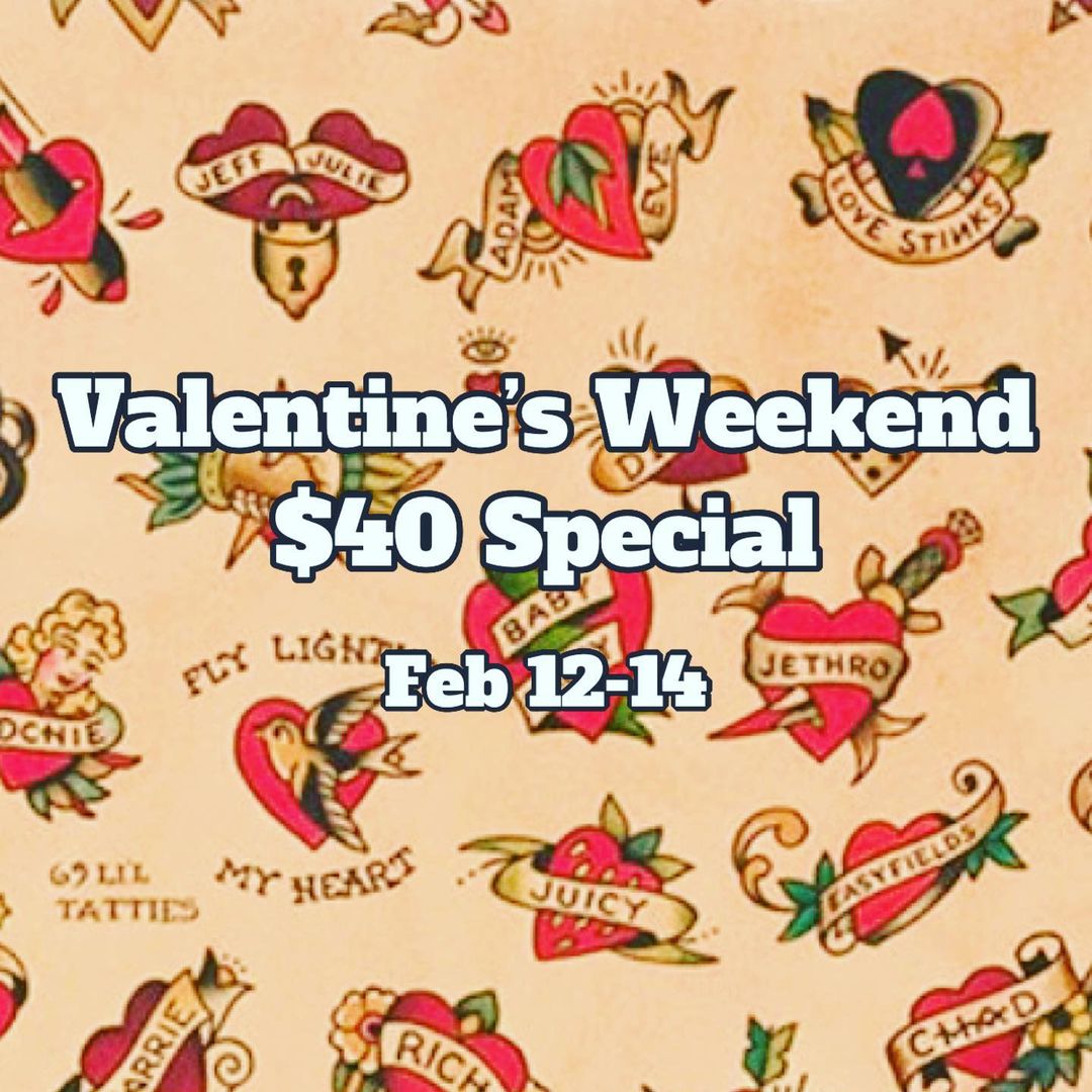 $40 Valentine's Weekend Special Tattoos | UrbanMatter Austin