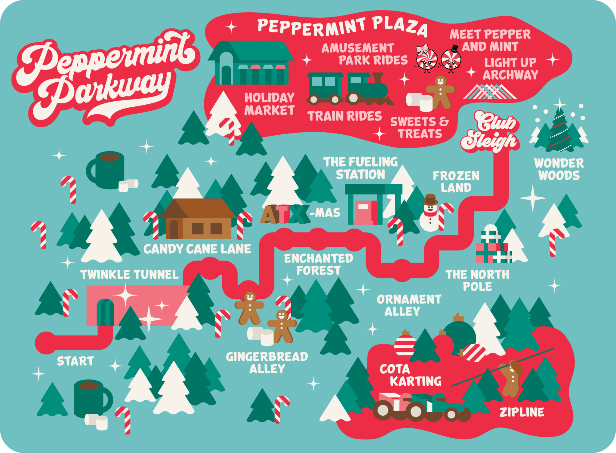 Peppermint Parkway at COTA is Back and Bigger Than Ever This Holiday