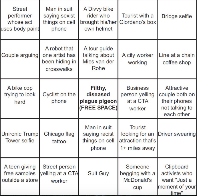 chicago-themed bingo game