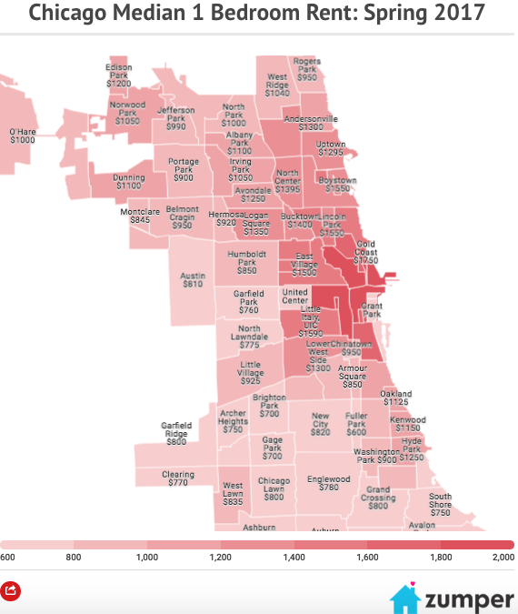 Chicago Rent Prices by Neighborhood Spring Edition UrbanMatter