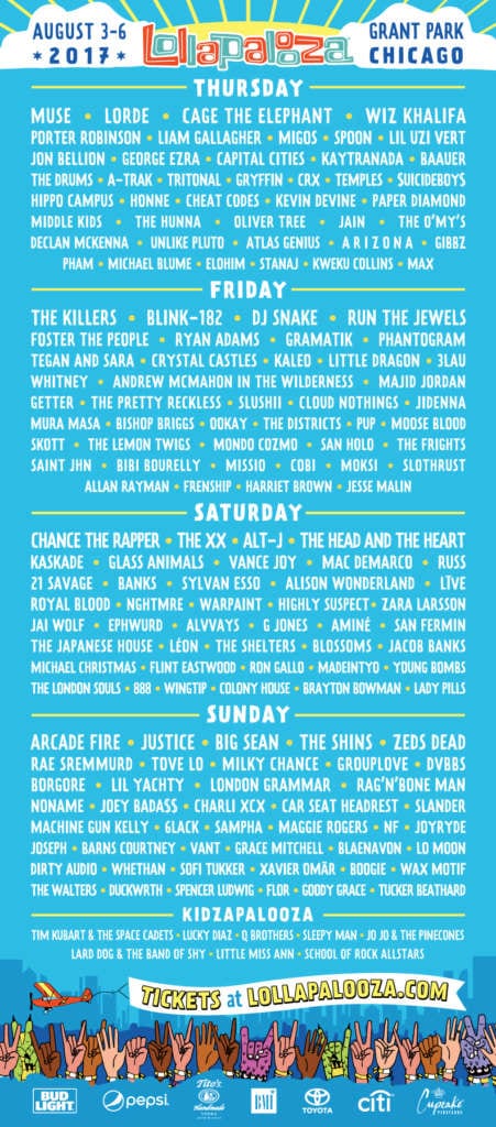 lollapalooza 2017 lineup