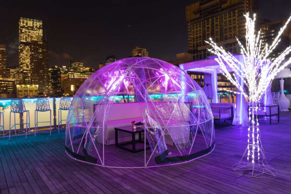 The Godfrey's Rooftop Gets Igloo Lounges in Chicago