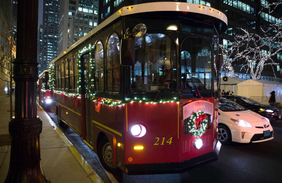 christmas trolley tours chicago
