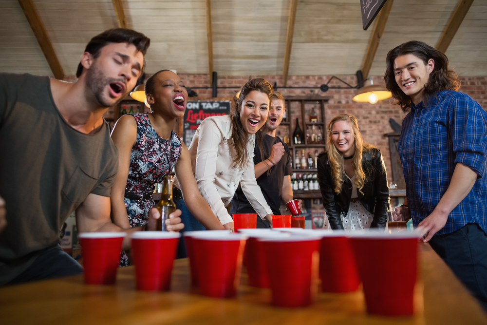 beer game played with red solo cups