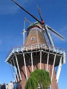 A top Holand, MI attraction is an authentic Dutch windmill.