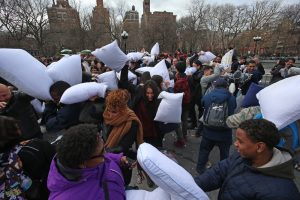 pillow fight day nyc 2018