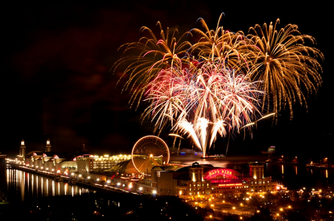 Navy Pier Vuurwerk