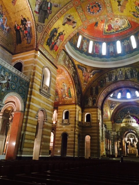 Mosaics cover the inside of the Cathedral Basilica of Saint Louis.
