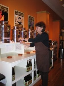 Taste oils and vinaigrettes at Fustini's in Traverse City