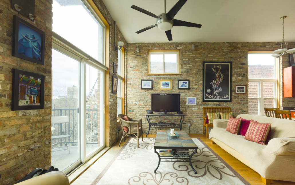 Lounge in a Luxury Loft near Wrigley Field Lofts for Rent in Chicago Illinois United States