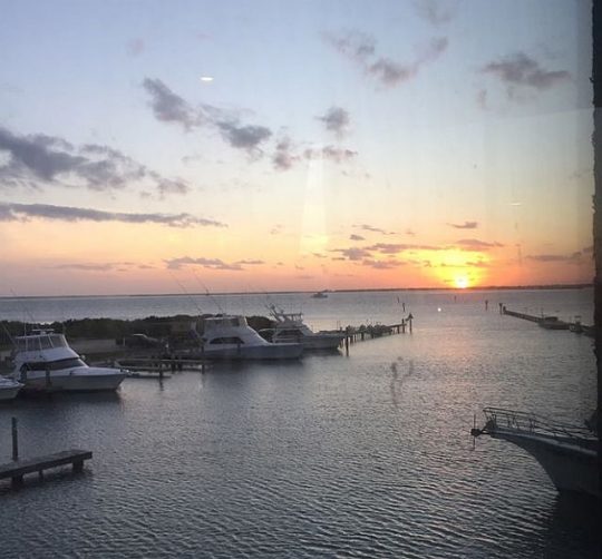 Sunset seen from Sea Ranch restaurant and marina on South Padre Island (Photo Credit: J Jacobs)