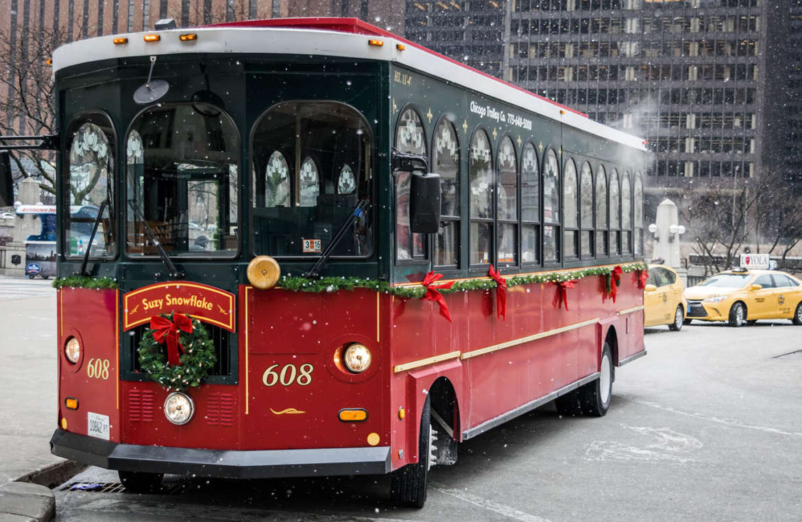 Ride Into the Season On a Trolley Holiday Lights Tour in Chicago