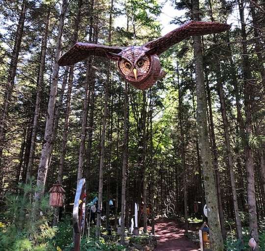 Find surprising figures when wandering the sculpture park at Edgewood Orchard Gallery in Fish Creek. (J Jacobs photo)