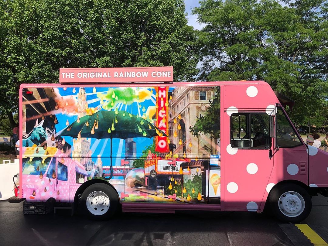 original rainbow cone truck