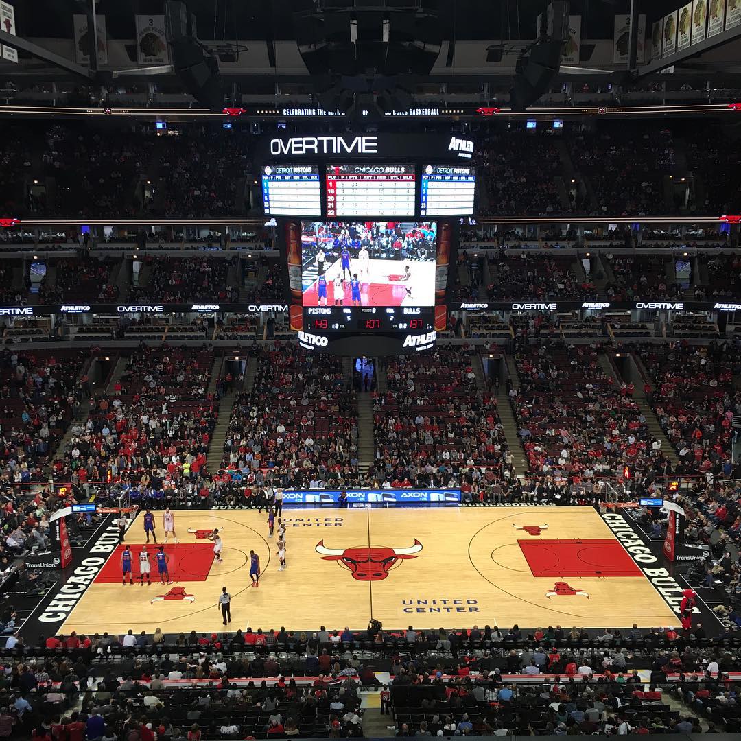 Gang Zwiebel Zeigen Basketball Court Chicago Bulls Harmonie Lineal Fackeln