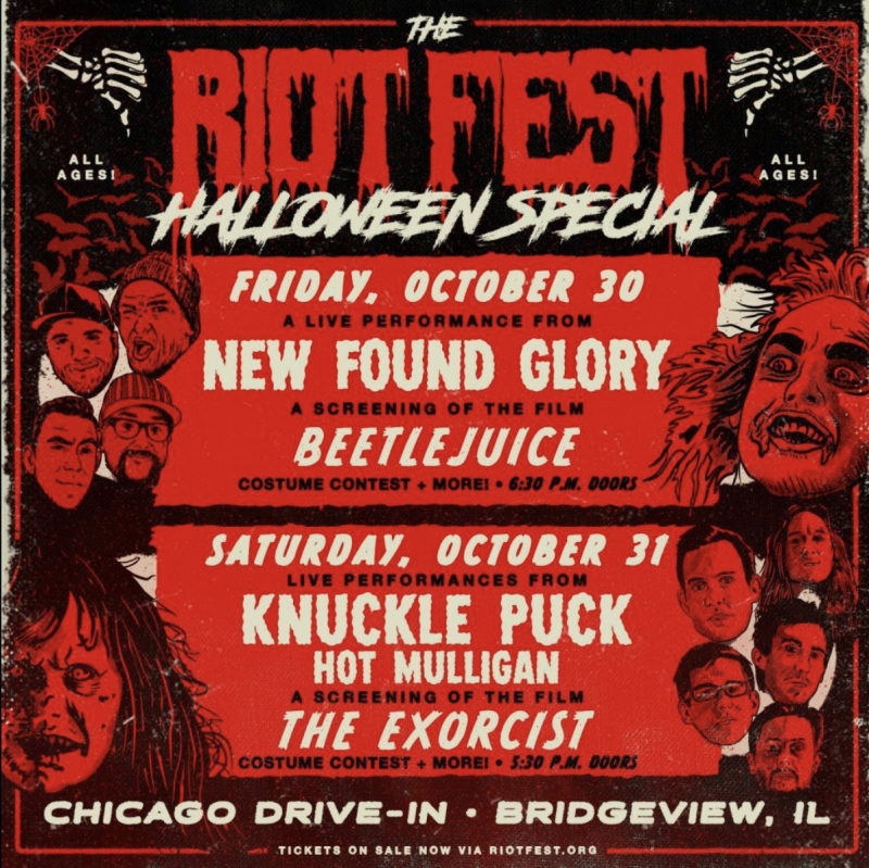RIOT FEST HALLOWEEN WITH NEW FOUND GLORY & A SCREENING OF 'BEETLEJUICE ...