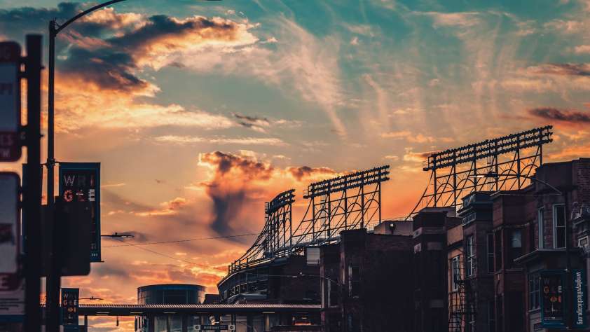 Wrigley Field just after sunset. Impressed by the low light capabilities! :  r/djimavicmini