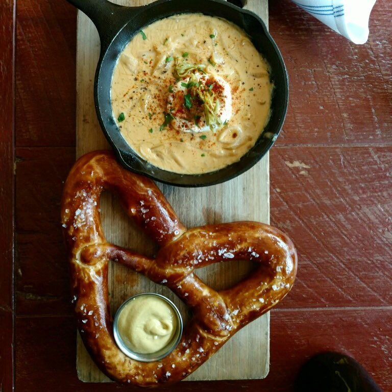 pretzel and dip
