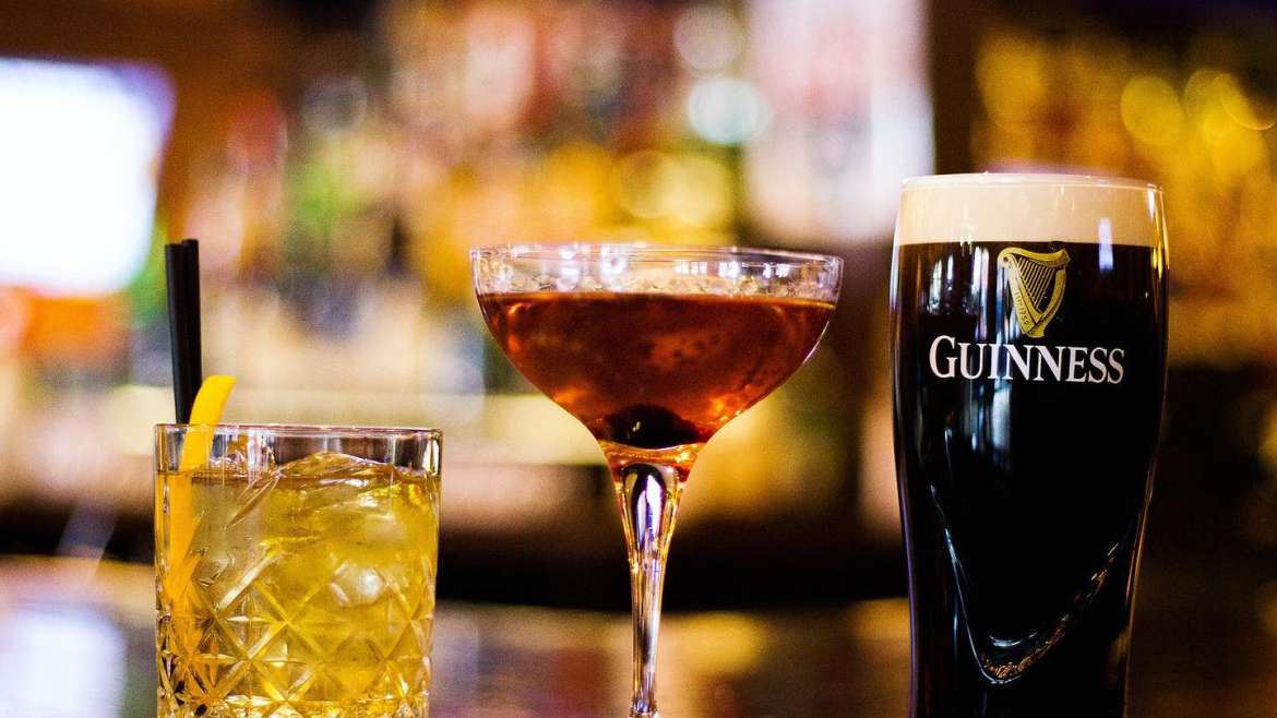 st. patrick's day special beer and whiskey lineup