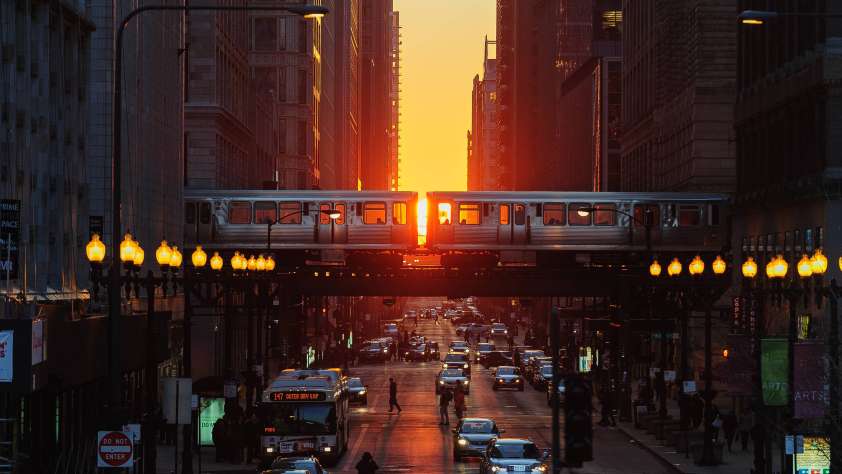 where to watch sunset in chicago