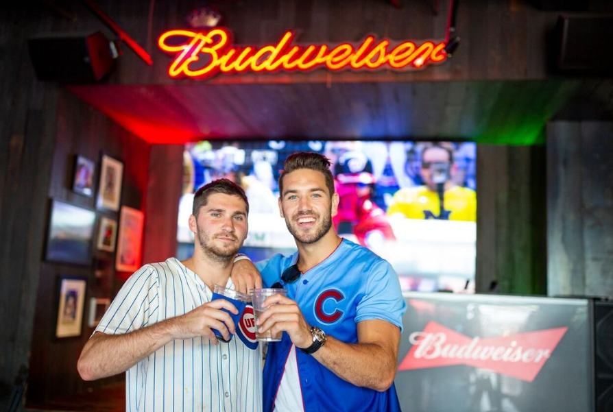 watch the Cubs first pitch in chicago brickhouse