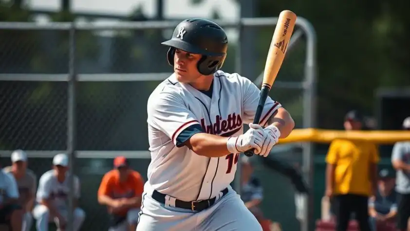 baseball player swinging bat