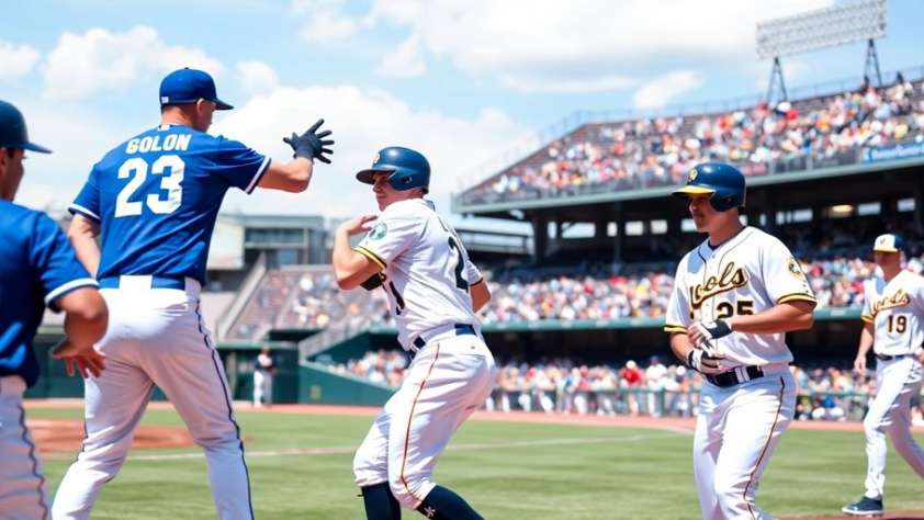 Baseball players in action cubs brewers