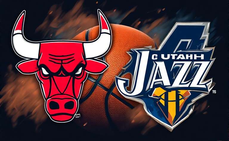 Bulls vs Jazz Team Logos July 18