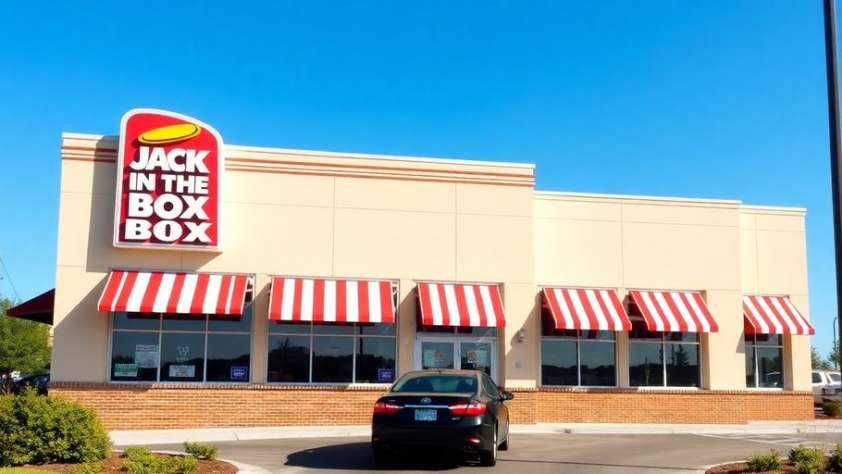 Classic Jack in the Box Restaurant Facade