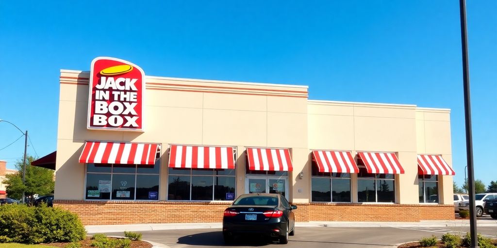 Classic Jack in the Box Restaurant Facade