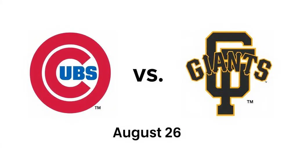 Cubs vs. Angels Baseball Logos date august 26
