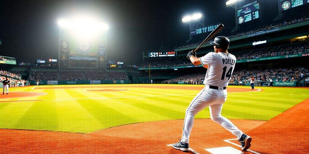 Mariners player swings bat