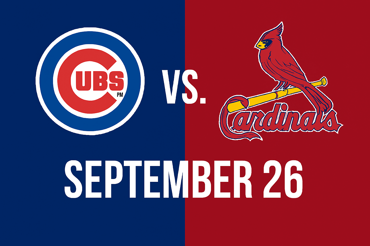 Cubs vs Cardinals Game September 26