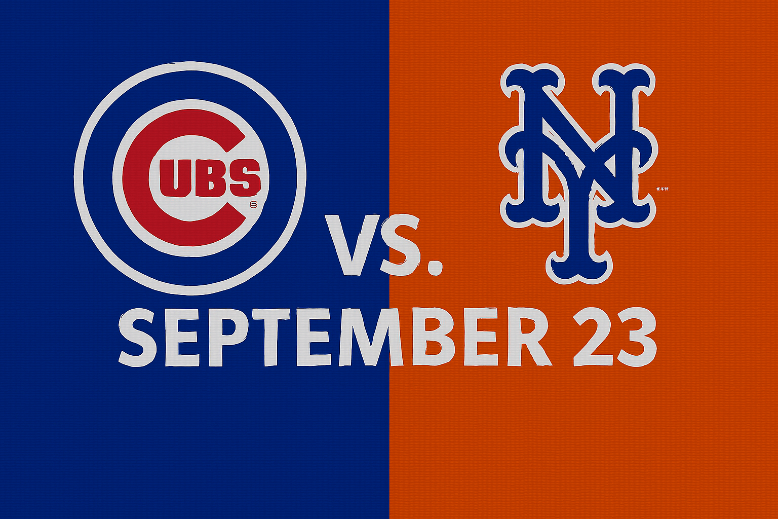 Cubs vs. Mets Baseball Game September 23