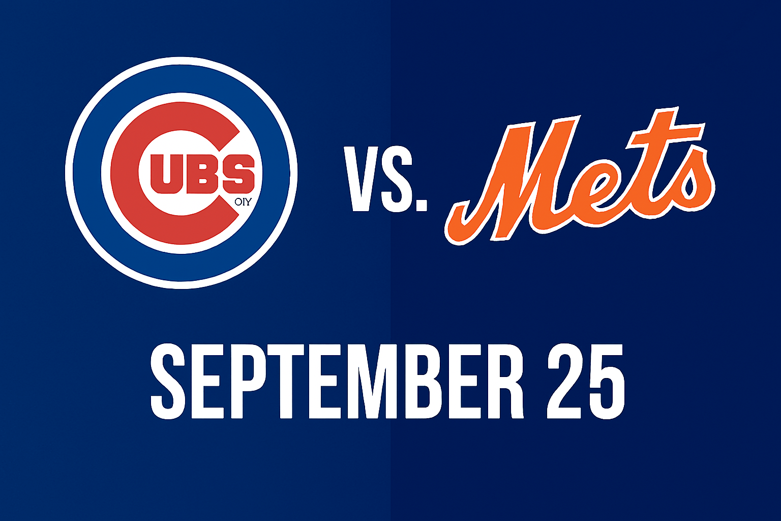 Cubs vs. Mets Baseball Game September 25