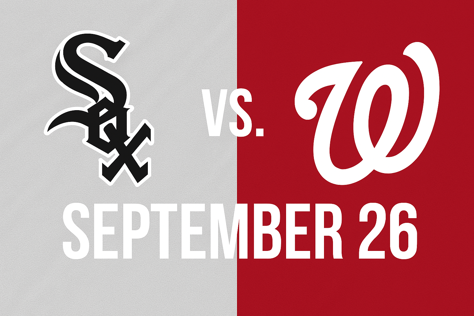 White Sox vs Nationals Baseball Game September 26