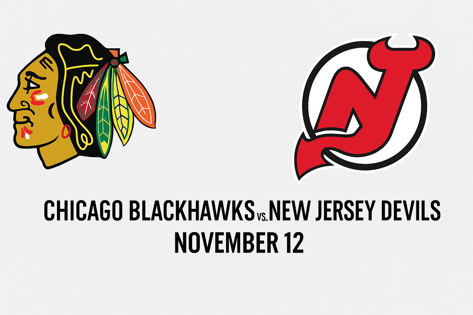 Blackhawks vs Devils November 12