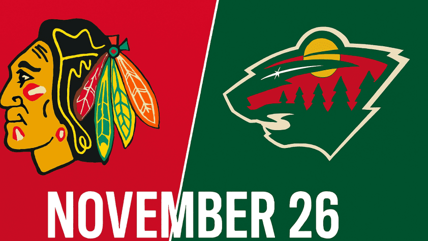 Blackhawks vs Minnesota Wilds November 26