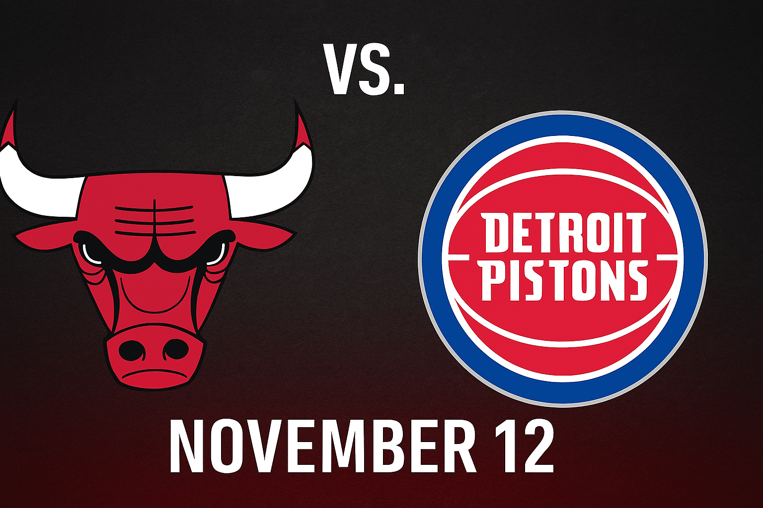 Bulls vs Pistons November 12