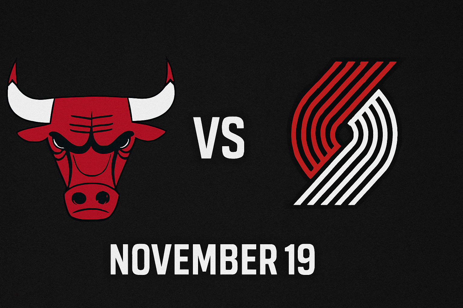 Bulls vs Trail Blazers November 19