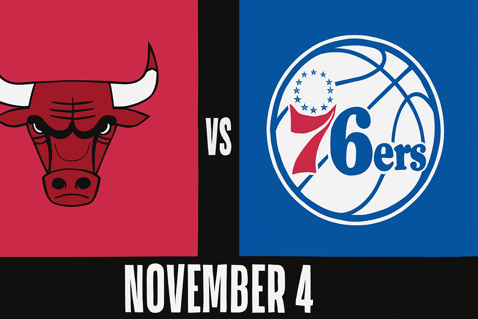 Bulls vs. 76ers November 4
