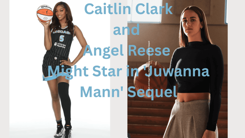 Angel Reese and Caitlin Clark two seperate photos in one
