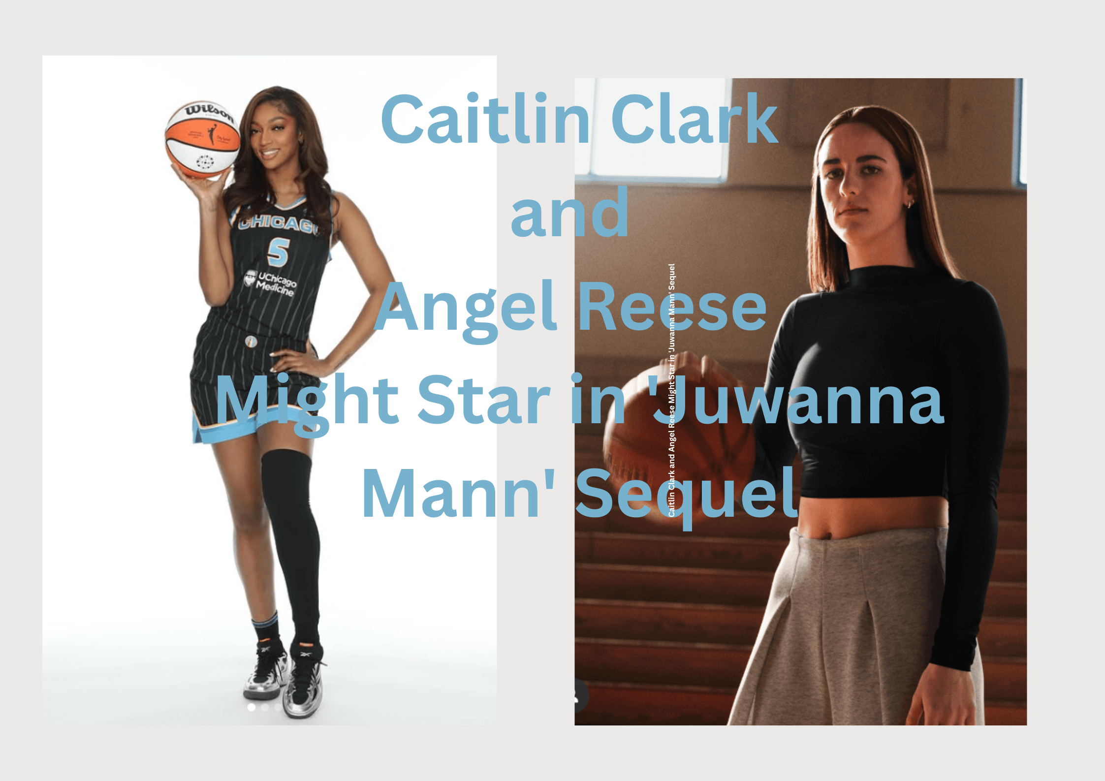 Angel Reese and Caitlin Clark two seperate photos in one