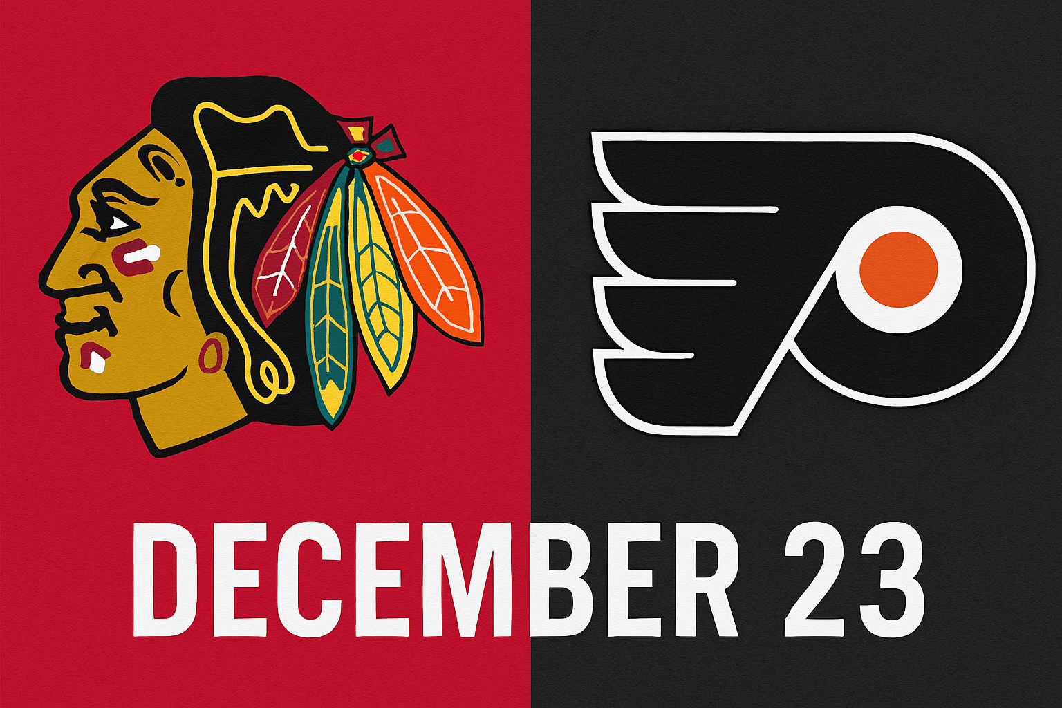 Blackhawks vs Flyers December 23