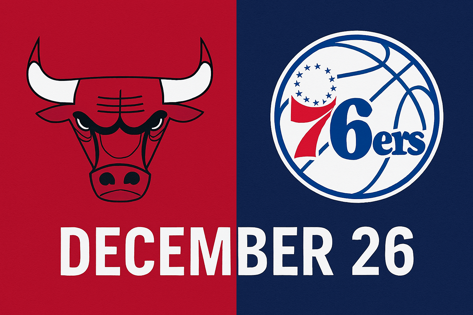 Bulls vs 76ers December 26