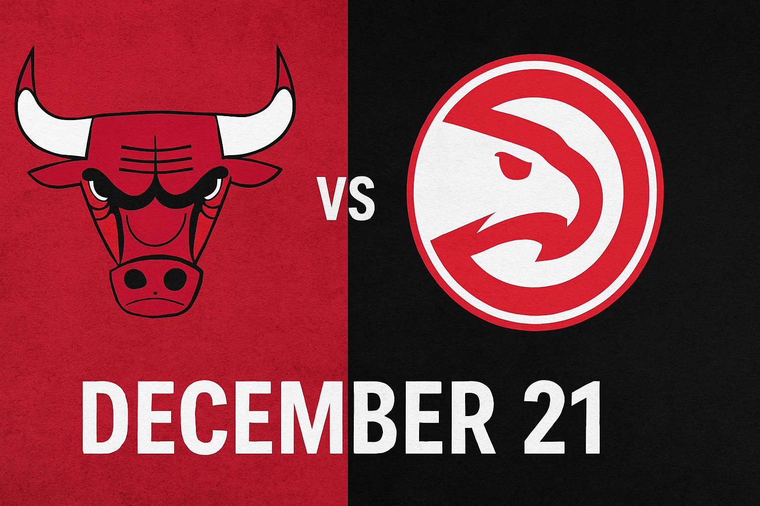 Bulls vs Hawks December 21