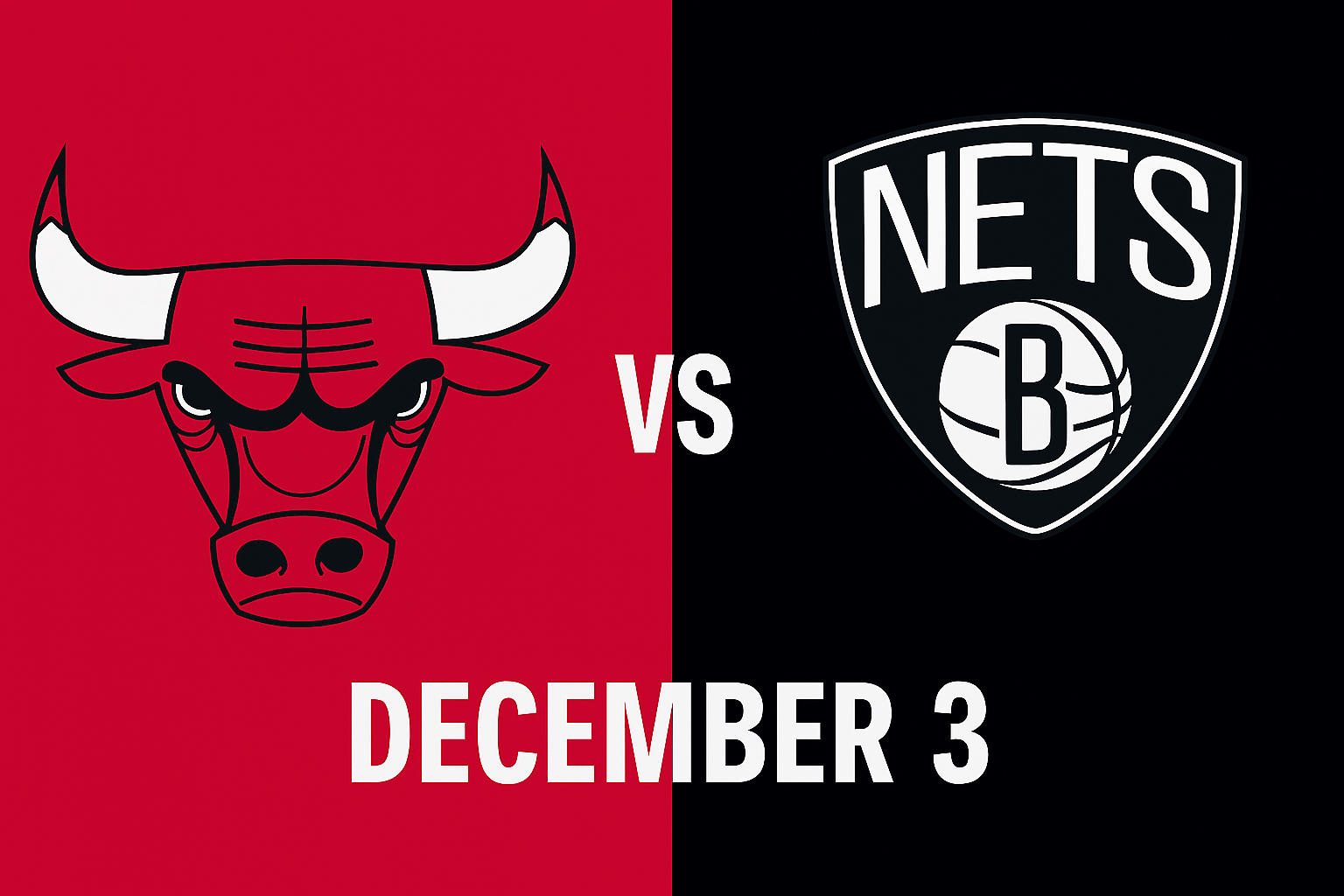 Bulls vs Nets December 3