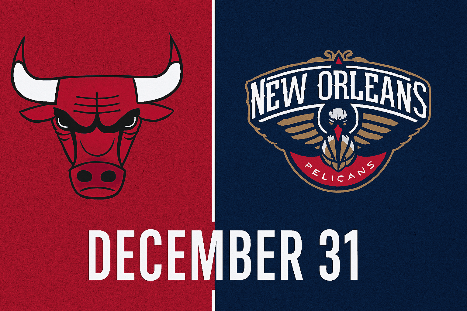Bulls vs Pelicans December 31