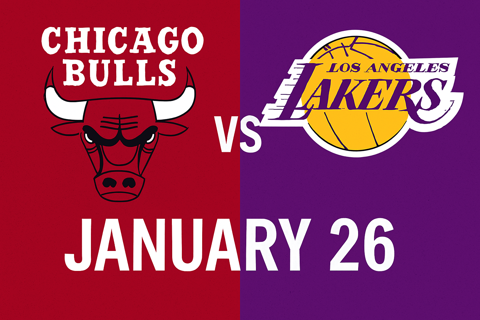 Bulls vs Lakers January 26