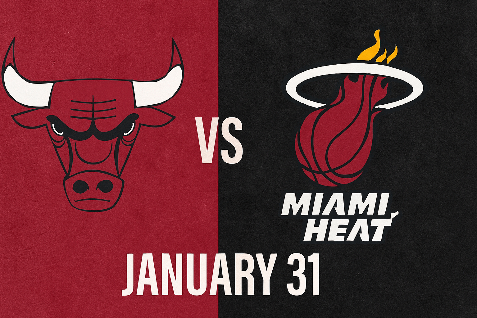 Bulls vs Miami Heat January 31